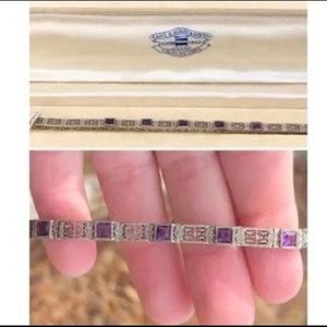 10k vintage amethyst bracelet